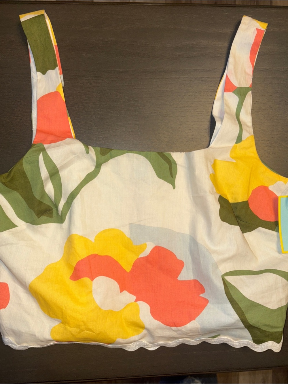 Multicolor Floral Crop Tank Top